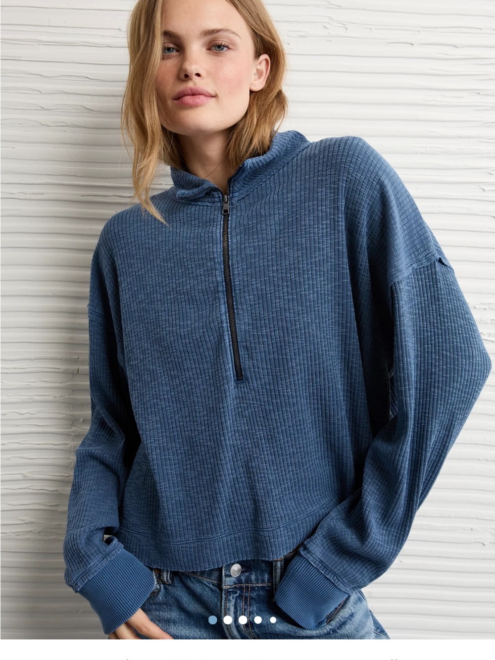 American Eagle big hug quarter-zip sweatshirt